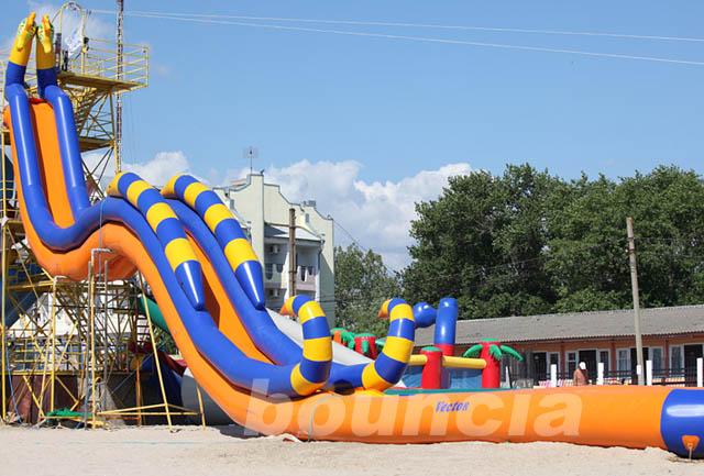 Tobogán acuático inflable gigante con el artículo lona del PVC de 0,9