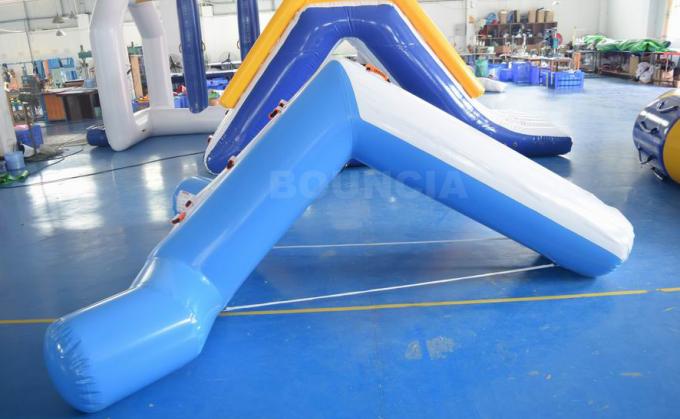 tobogán acuático de la piscina de la lona del PVC del color del azul de