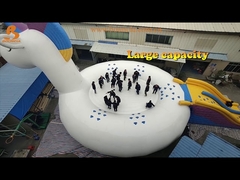 Unicornio inflable de lona de PVC de 0,9 mm para parque acuático y playa