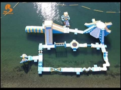 Juegos de parque acuático inflable flotante Parque acuático flotante PVC de 0,9 mm