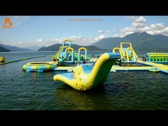 Tobogán acuático inflable Water Totter para deportes acuáticos, tejido de lona de PVC de 0,9 mm