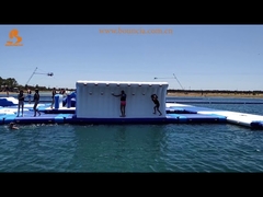 Juego de agua flotante inflable de PVC desafiante para el lago al aire libre