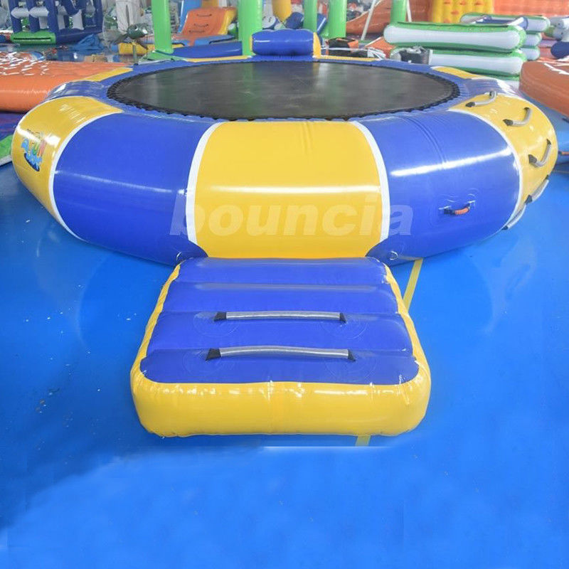 trampolín inflable del agua de la lona del PVC de 0.9m m combinado para