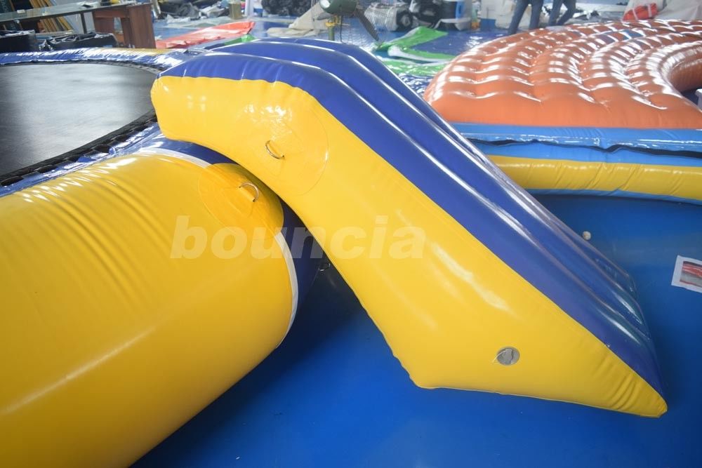 trampolín inflable del agua de la lona del PVC de 0.9m m combinado para